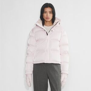 Aritzia Super Puff with Super Puff Mittens- rare baby pink XS/S